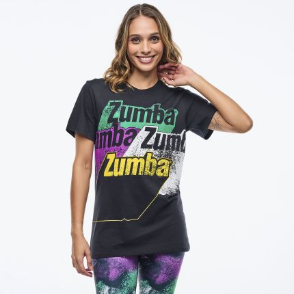 Apres Zumba Unisex Crew Neck Tee - Bold Black