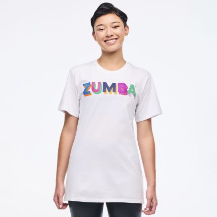 Zumba Multicolor Crew Neck Tee