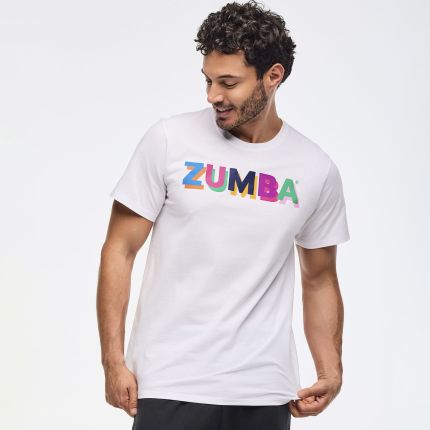 Zumba Multicolor Crew Neck Tee