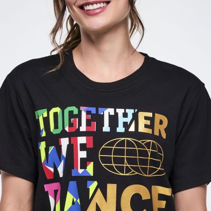 Worldwide Unisex Crew Neck Tee - Black