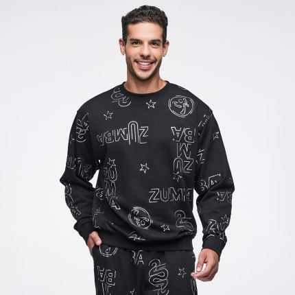 Zumba 25 Unisex Pullover Sweatshirt - Black