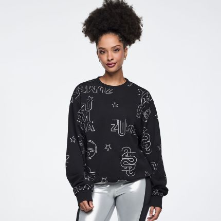 Zumba 25 Unisex Pullover Sweatshirt - Black