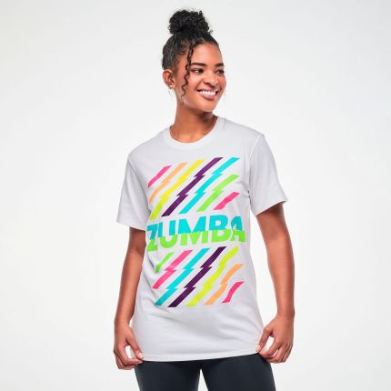 Electric Feel Unisex Crew Neck Tee - White