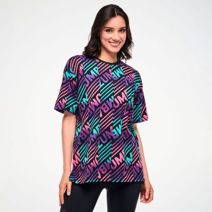 Electric Feel Unisex Oversized Top - Multi